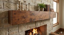 fireplace mantel